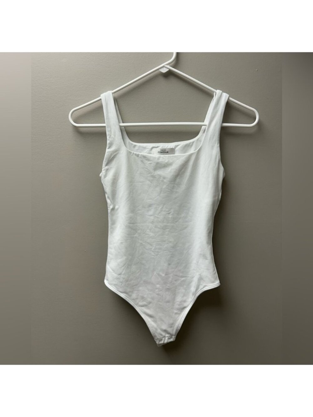 Babaton Contour White Squareneck Bodysuit